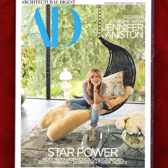 Architectural Digest Magazine  March 2018 Jennifer Aniston NIP - Picture 1 of 1